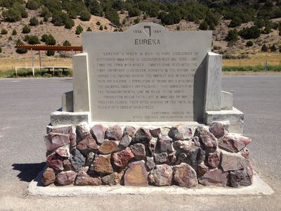 2014-09-09 13 04 16 Historic marker for Eureka, Nevada along U.S. Route 50