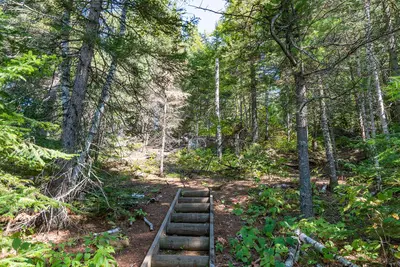 Stairs on the Misquah Trail - Hiking at George Crosby Manitou State Park, Minnesota in Autumn (45091306794)
