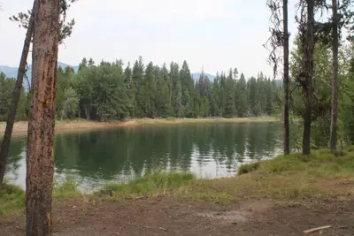 View of Deadwood Reservoir from the campground