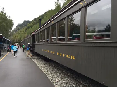 White Pass and Yukon Route train in Skagway, Aug 2016