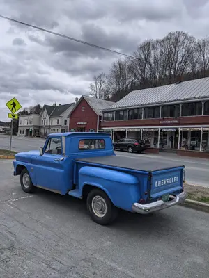 1964 Chevrolet pickup truck Park-&-Ride U.S. Route 2 West Danville VT May 2021 rear
