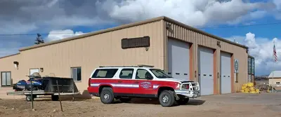 Hartsel Fire Protection District, Station No. 1 & truck, Hartsel, CO 2023-03-24