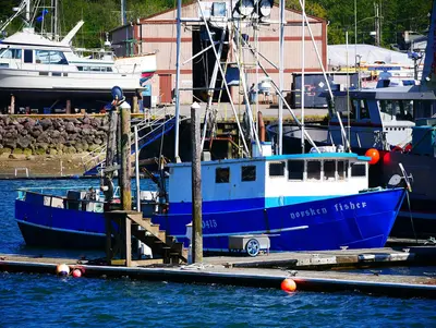 Norsken Fisher Vessel Docked in Salmon Harbor Marina