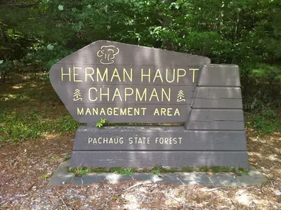 Nehantic Trail - Herman Haupt Chapman Management Area sign