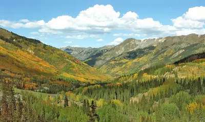 Colorful valley on San Juan Skyway