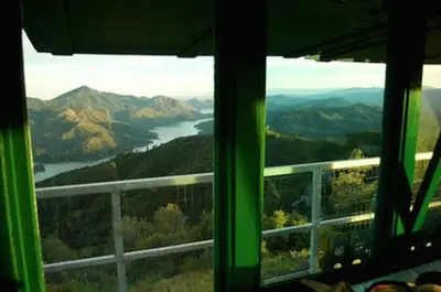 Hirz Mountain Lookout window