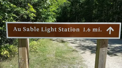 Au Sable Light Station sign