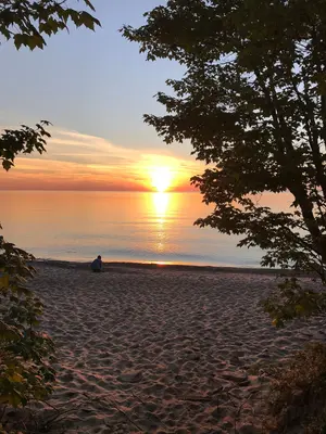 Sunset over Lake Superior at Hurricane River (7e83b5b2-61cc-4361-bd9c-fd906f5a8719)