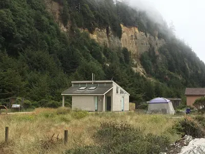 Gold Bluffs Beach restrooms.