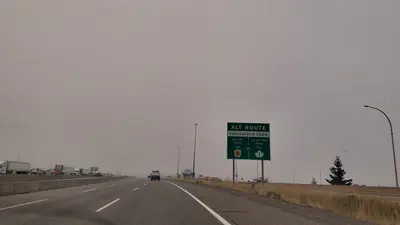 Exit 362 1 - TCH-1 west BC-5 south - Alt Route Vancouver