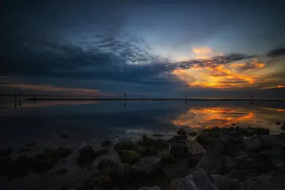Skyway Sunset Reflected (25960783568)