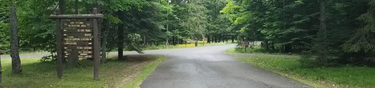 Lake Ottawa Campground entrance