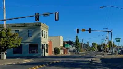 Downtown Monroe and Highway 99W-16x9