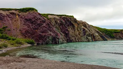 Cliffs in lower Firth River canyon reach, Ivvavik National Park, YT