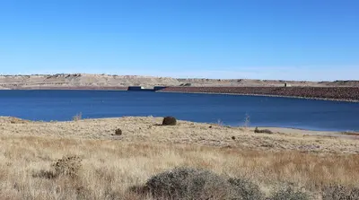 Pueblo Dam from the south