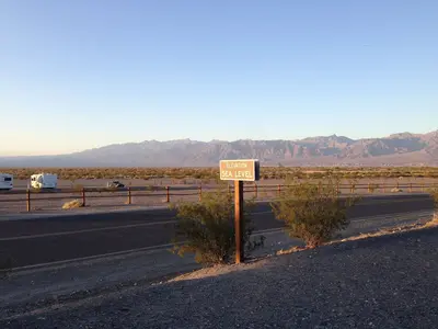 2013-09-20 18 19 13 Sea Level sign in Stovepipe Wells