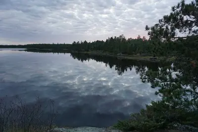 Little Gabro Lake, clouds, approaching sunset 765