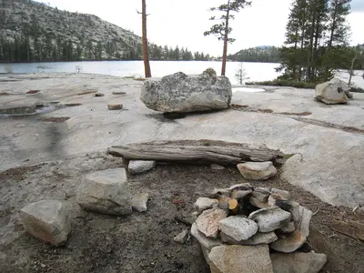 Campsite on northeast end of Lake Vernon, looking south. Still too damp for comfort in late May - panoramio