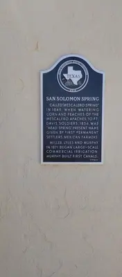 San Solomon Spring TX historic marker
