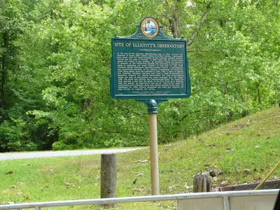 Site of Ellicott's Observatory marker