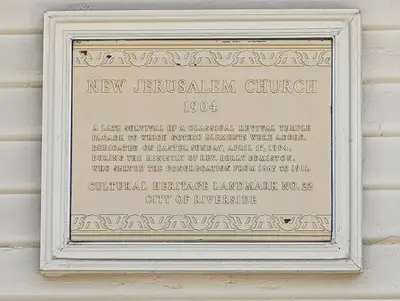 New Jerusalem Church City Landmark Plaque