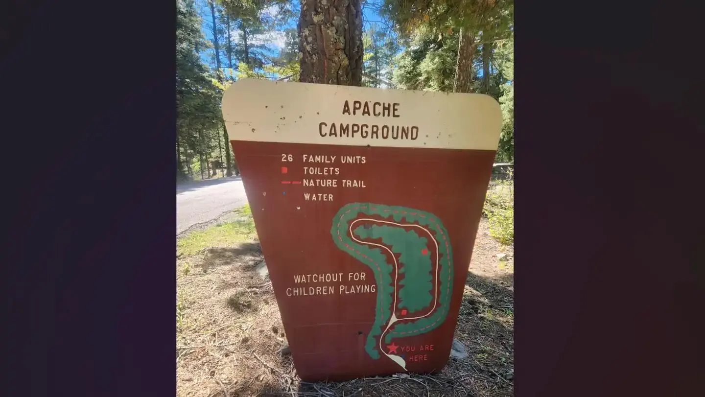 Apache Campground Sign