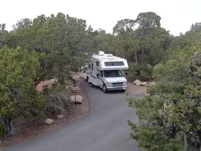 RV in campsite