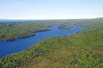 Aerial View of Washington Harbor and Beaver Island
