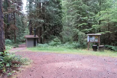 Info board and toilet