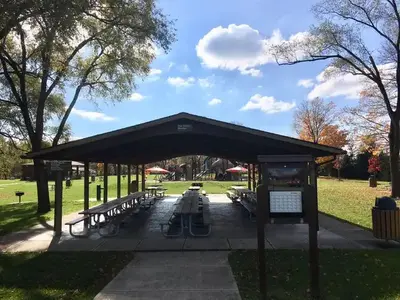 shelter is located closest to parking area