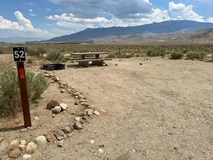 Sunny campsites at Pleasant Valley Pit Campground