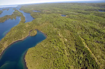Aerial View of Herring Bay and Pickerel Cove