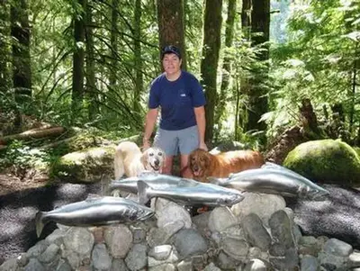 Cascade StreamWatch Salmon sculpture