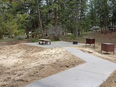New walkways, parking areas and tent pads have been installed in Moraine Park Campground