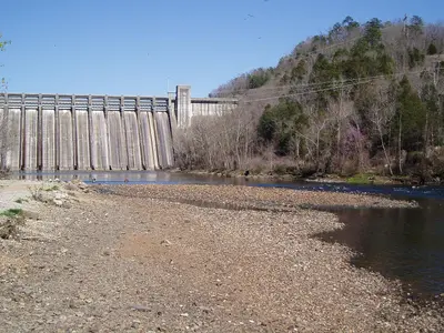 Norfork Dam, low