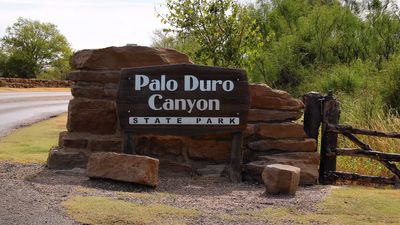 Entrance Sign Palo Duro Canyon State Park Texas 2024