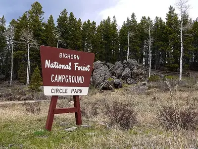 Circle Park Campground Entrance Sign