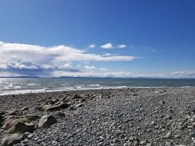 Lighthouse Marine Park Lookout, Point Roberts, looking toward the Salish Sea