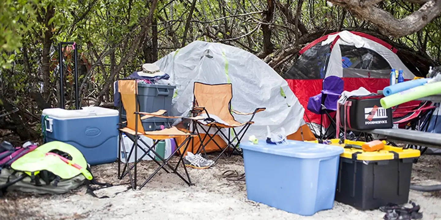 Tents at the Dry Tortugas