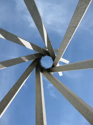 Sculpture of tipi at Valley Springs rest area on I-90 SD