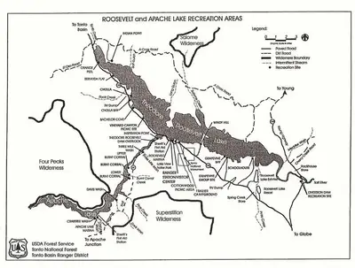 Roosevelt and Apache Lake Map