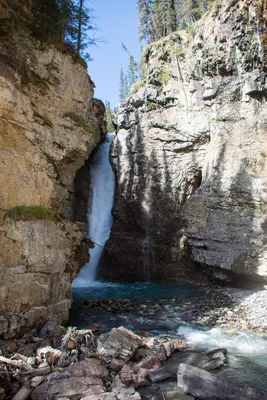 Johnson Canyon Waterfall in Banff National Park, Alberta Canada (32841388905)