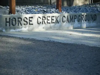 Horse Creek Campground sign