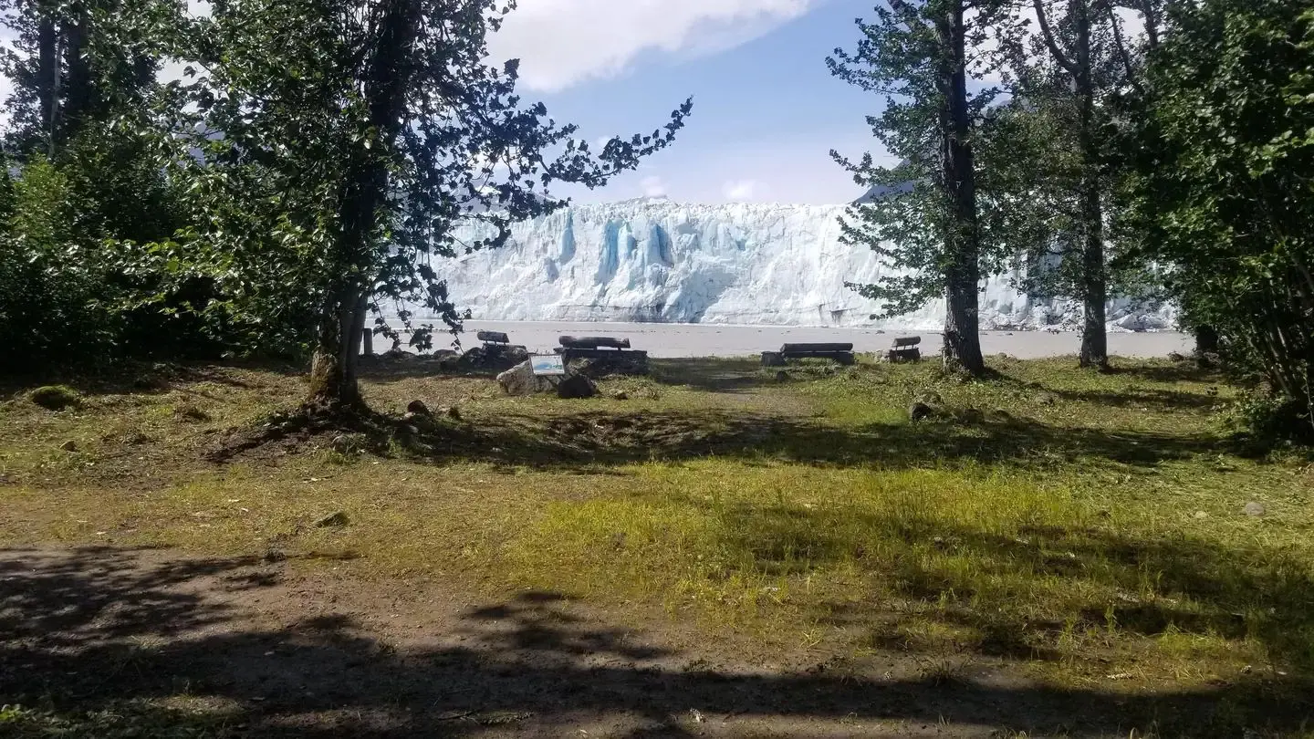 View of Childs Glacier from the Campground