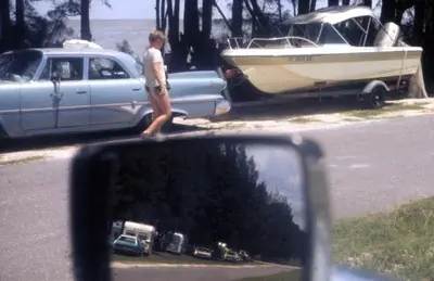View showing visitors with their boat trailer at the Pahokee State Park- Palm Beach County, Florida. (6850269886)