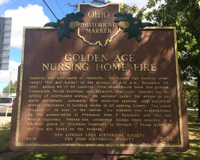 Golden Age Nursing Home - Ohio Historical Marker 2-39