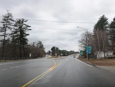 ME 5 nb approaching I-195, April 2025