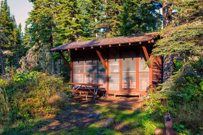 Camping Shelter at Rock Harbor Campground - Isle Royale National Park