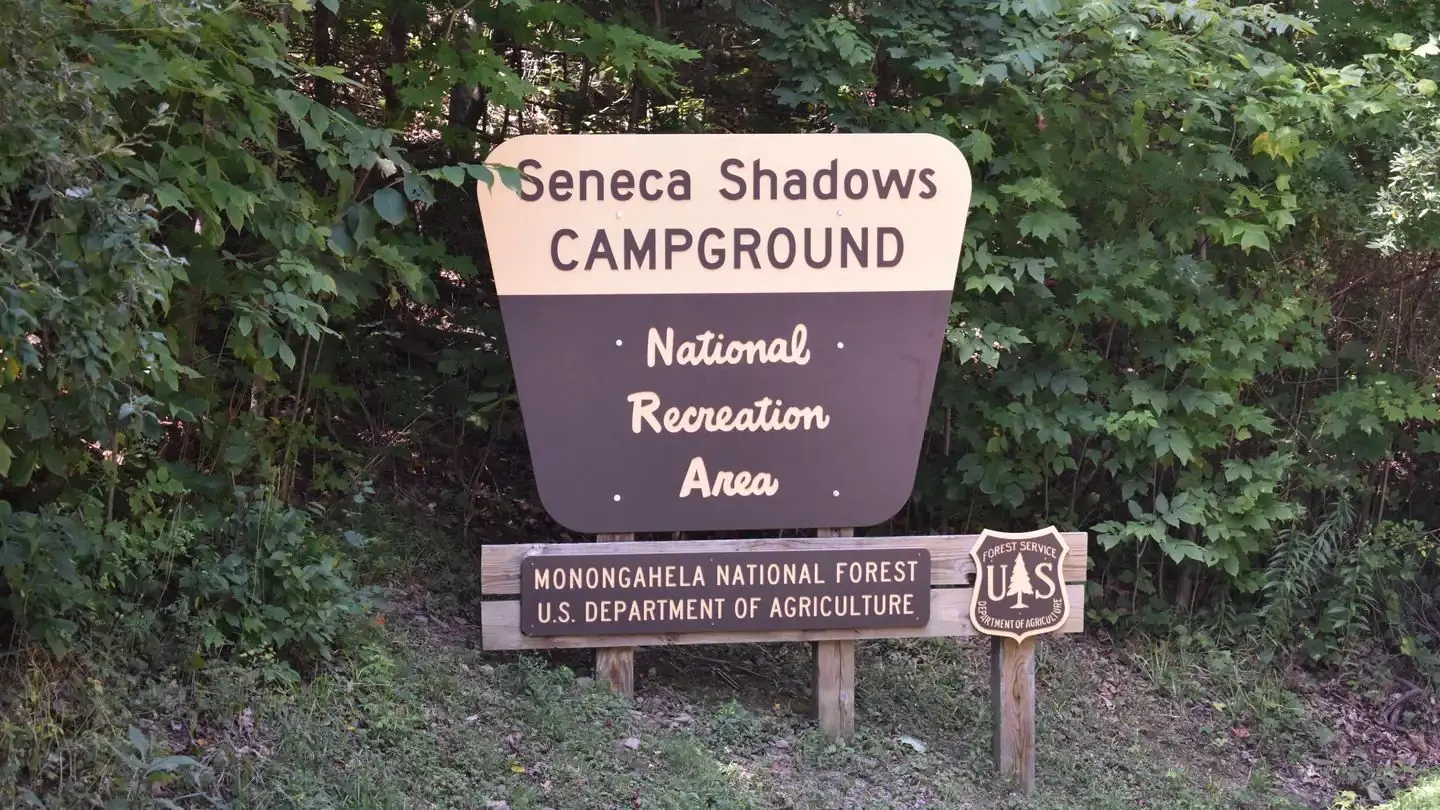 Seneca Shadows Campground Entrance Sign