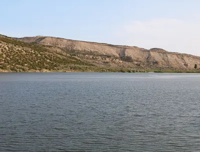 Looking across Kenney Reservoir